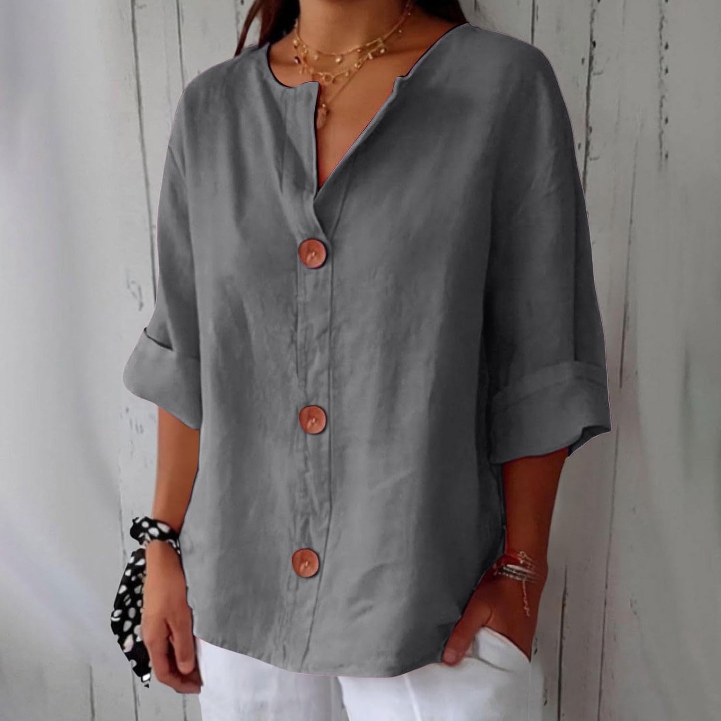 Yoshi | Casual Linen Blouse