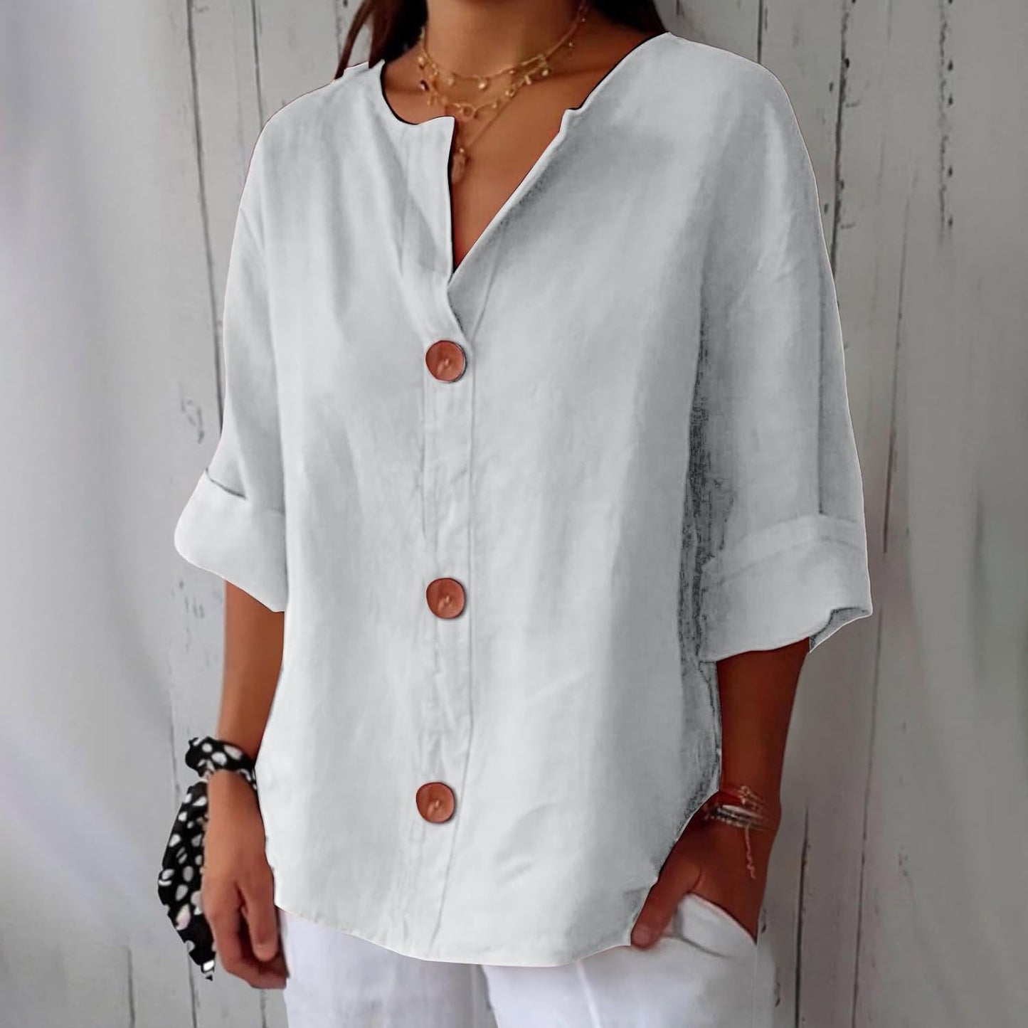 Yoshi | Casual Linen Blouse