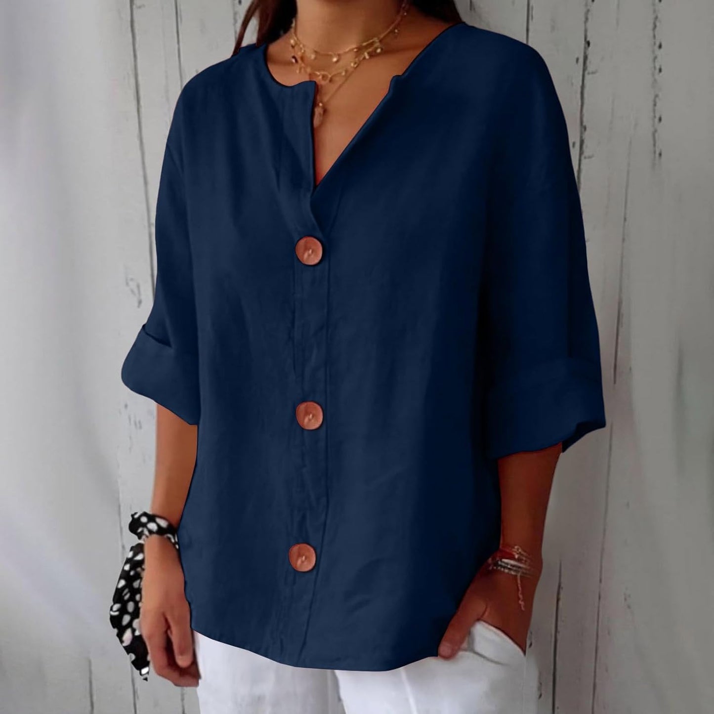 Yoshi | Casual Linen Blouse