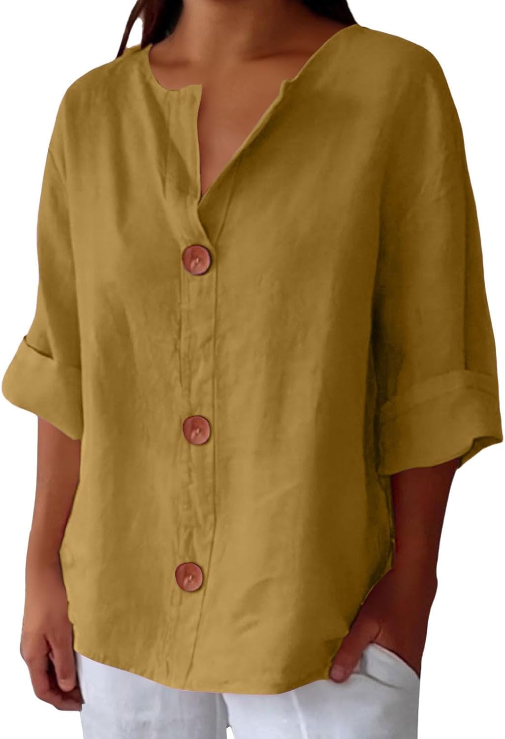 Yoshi | Casual Linen Blouse