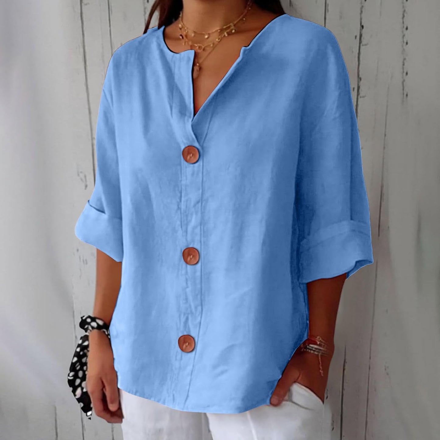Yoshi | Casual Linen Blouse