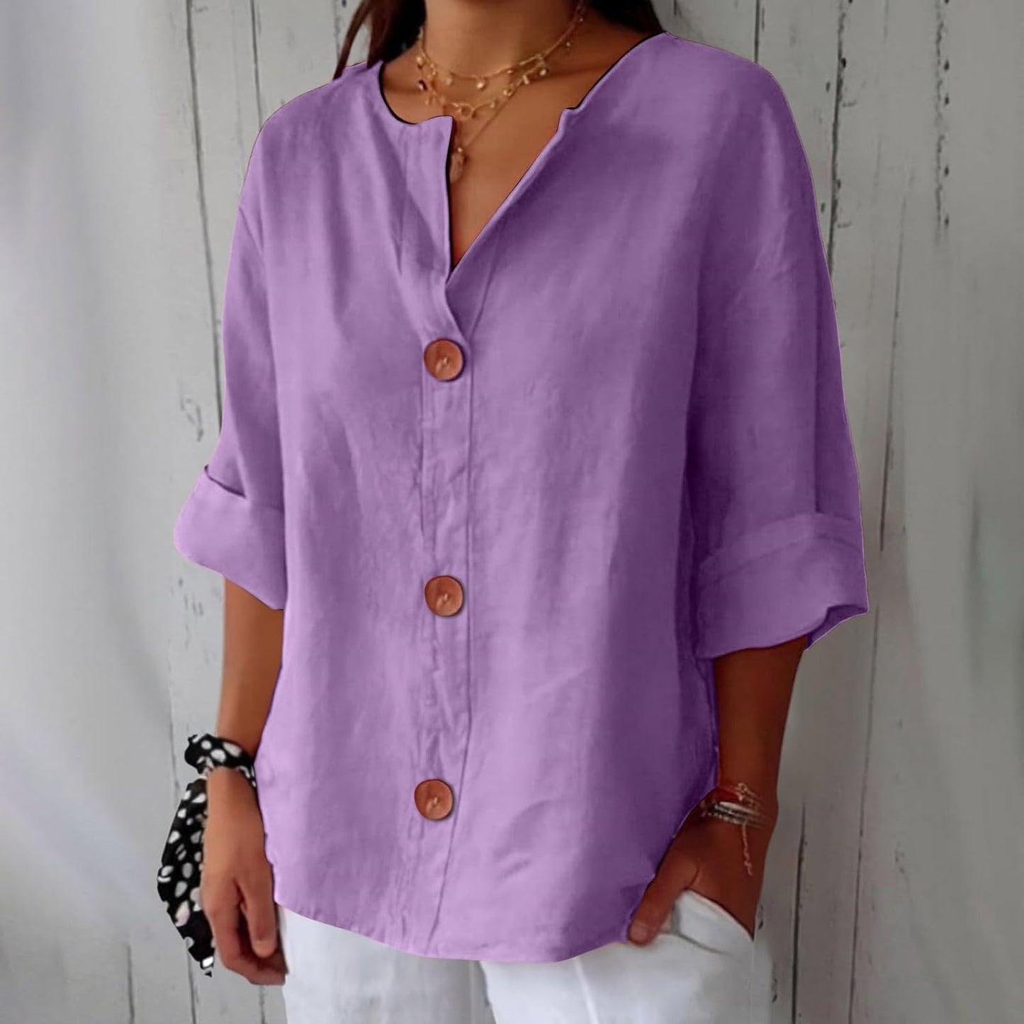 Yoshi | Casual Linen Blouse